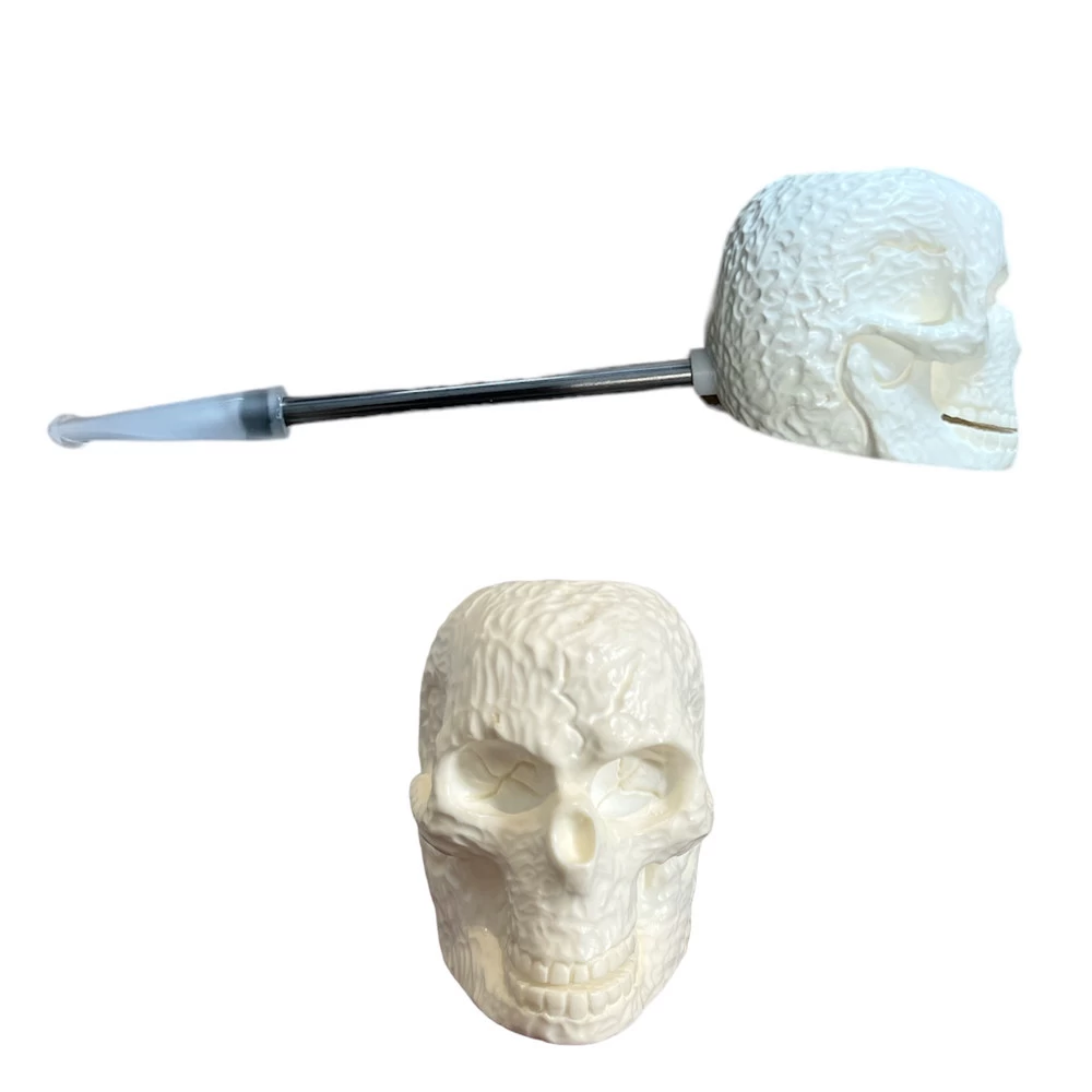 Star Meerschaum – Skull Bowl With Metal Stem Pipe (2) 3 Star Meerschaum – Skull Bowl With Metal Stem Pipe (2)