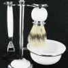 Artamis - Chrome & White Mach 3 Shaving Set With Badger Brush -Smoking Accessories And Cigarettes SHV118 30208.1528479050.1280.1280