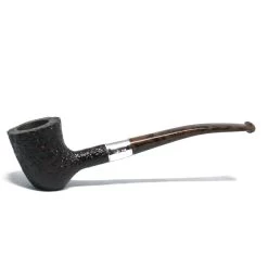 Ashton - Brindle - XX - Silver Band - Semi Bent Dublin Pipe