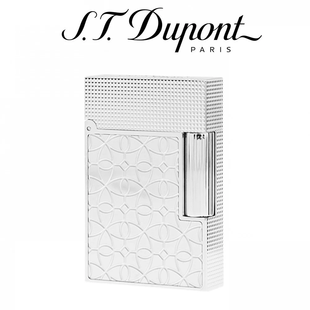 S.T. Dupont Small Ligne 2 Lighter - Diamond Head Pattern Platinum 3 S.T. Dupont Small Ligne 2 Lighter - Diamond Head Pattern Platinum