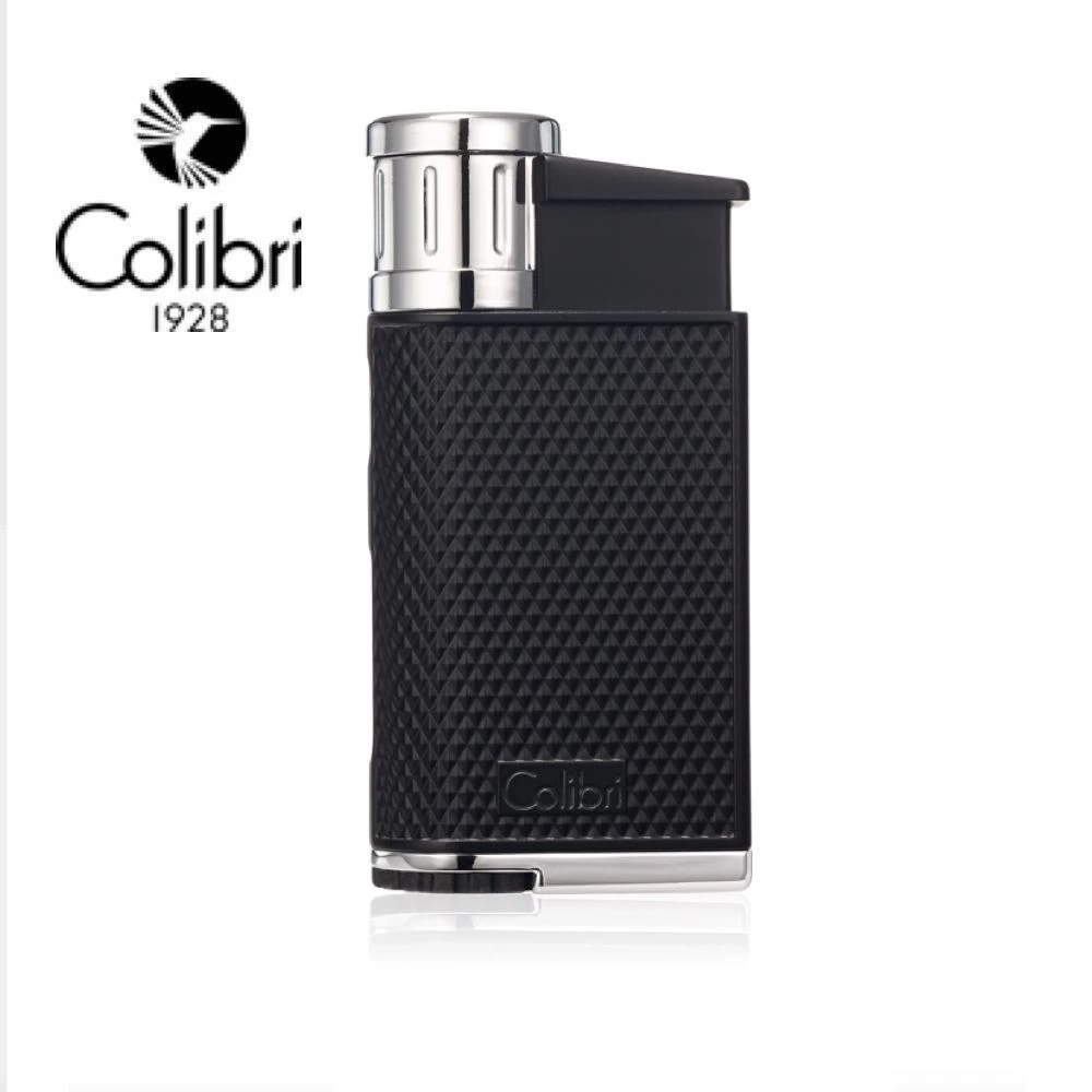 Colibri - Evo - Single Angled Jet Flame Lighter - Black & Chrome 3 Colibri - Evo - Single Angled Jet Flame Lighter - Black & Chrome