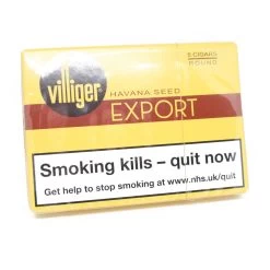 Villiger - Export Round - 5 Packets Of 5 Cigars (25 Cigars In Total) -Smoking Accessories And Cigarettes export round 37209.1603396292.1280.1280