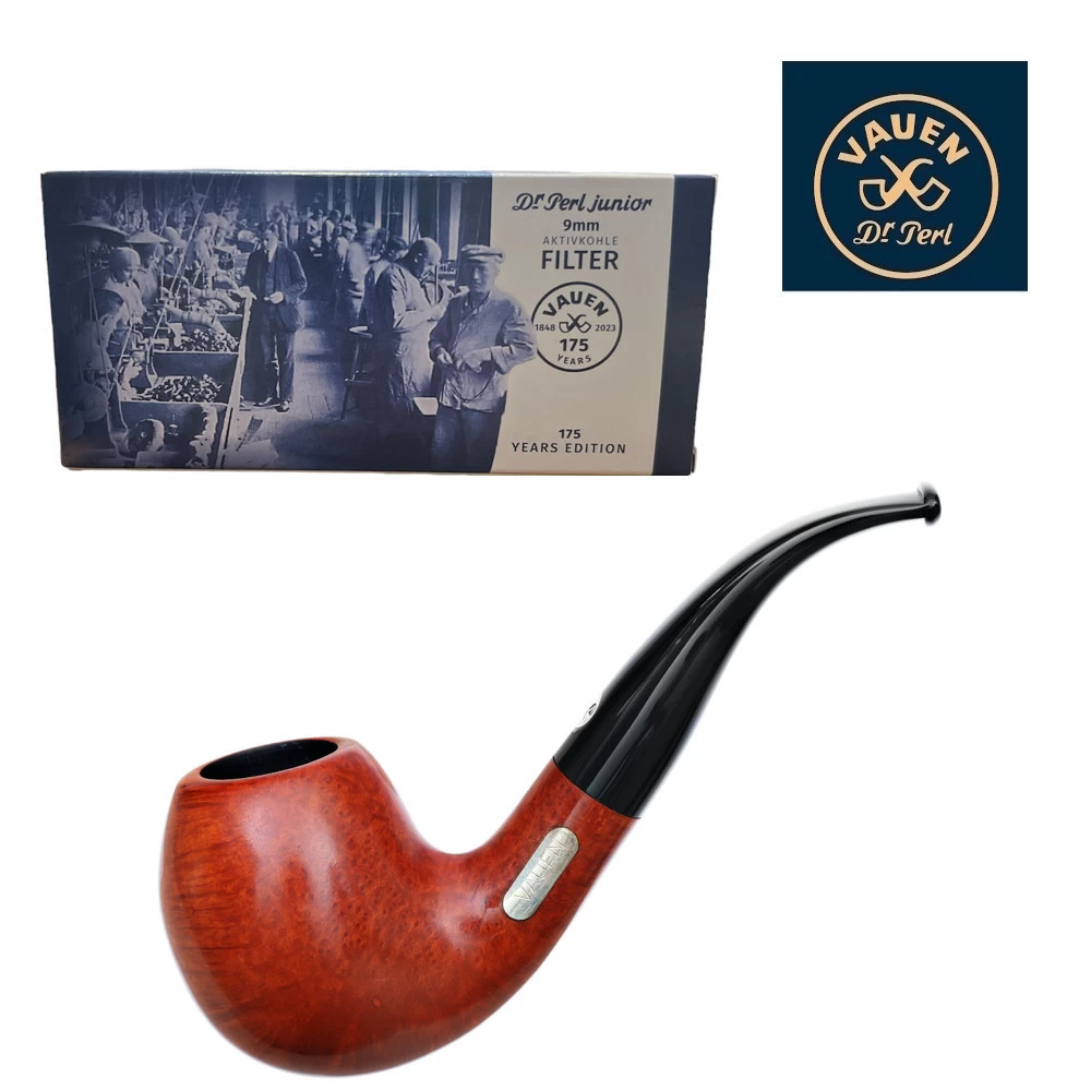 Vauen - 175th Anniversary 104 - Smooth - 9mm Filter Pipe -With 75 9mm Filters 3 Vauen - 175th Anniversary 104 - Smooth - 9mm Filter Pipe -With 75 9mm Filters