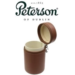 Peterson - Grafton - Brown Large Leather Travel Tobacco Jar -Smoking Accessories And Cigarettes grafton large jar 1 54965.1624445022.1280.1280