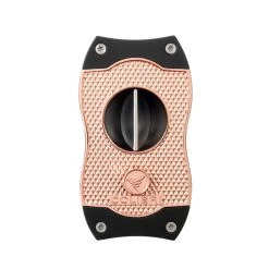 Colibri - V Cut Diamond - Rose Gold & Black - Cigar Cutter