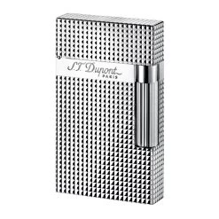 S.T. Dupont - Ligne 2 (Line 2) Lighter Silver Plated Diamond Head