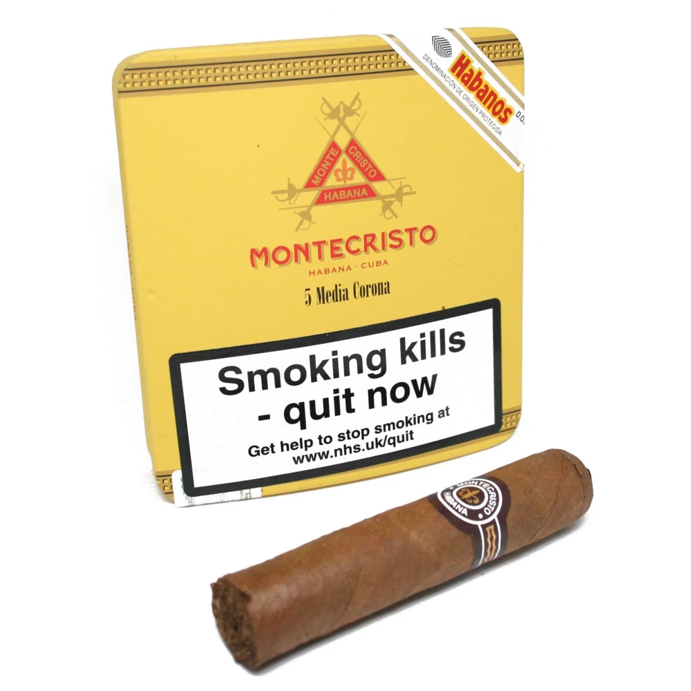 Montecristo -Media Corona - Slide Tin Of 5 Cigars 4 Montecristo -Media Corona - Slide Tin Of 5 Cigars - Image 2