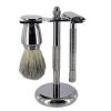 Artamis Safety Razor & Mixed Badger Brush Set With Stand Gun Metal Grey 2 Artamis Safety Razor & Mixed Badger Brush Set With Stand Gun Metal Grey -Smoking Accessories And Cigarettes safety razor gun metal set 99650.1528139106.1280.1280