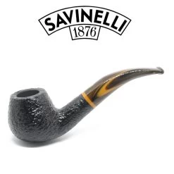 Savinelli - Tigre 645 - Rusticated Black - 6mm Filter Pipe