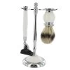 Artamis - Chrome & White Mach 3 Razor & Badger Brush Set -Smoking Accessories And Cigarettes shv 69 34505.1528487062.1280.1280