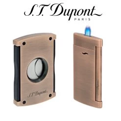 ST Dupont - Slim 7 & Cigar Cutter Gift Set - Vintage Brushed Copper