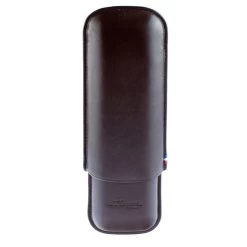 ST Dupont Atelier Double Cigar Case - Leather - For 2 Cigars - Brown