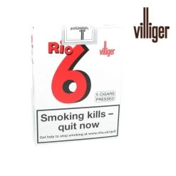 Villiger - Rio 6 Pressed Cigars - 5 Packets Of 5 (25 Cigars In Total) -Smoking Accessories And Cigarettes villiger rio 6 pack of 5 cigars uk 1 61220.1603389293.1280.1280