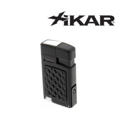 Xikar - Forte - Single Jet Lighter With Cigar Puncher - Black Houndstooth